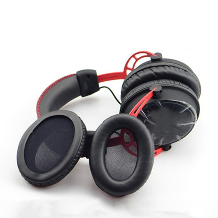 1 Pairs Headset Sponge Cover Ear Pad Leather Case For Kingston Cloud Silver II, Colour: Black