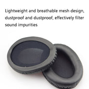 1 Pairs Headset Sponge Cover Ear Pad Leather Case For Kingston Cloud Silver II, Colour: Lambskin Black