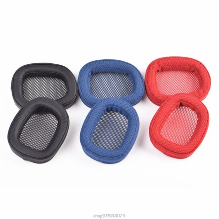 2 PCS Suitable for Logitech G433 G Pro Headphone Cover Sponge Cover Earmuffs(Red Grid)