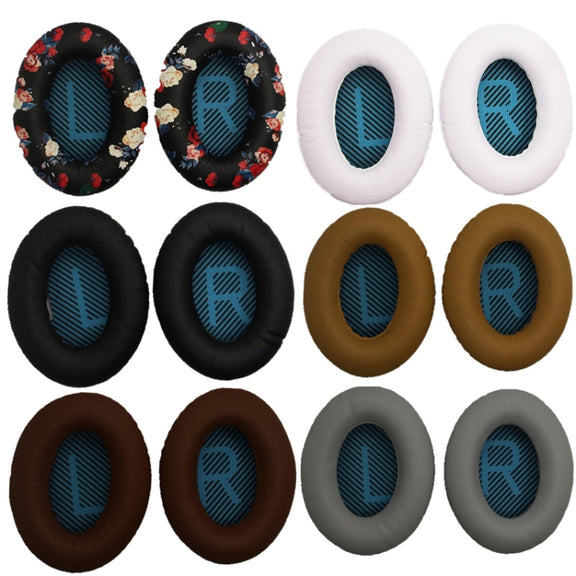 2 PCS Headset Sponge Cover For BOSE QC15 / QC3 / QC2 / QC25 / AE2 / AE2i(Print Color + Blue LR)
