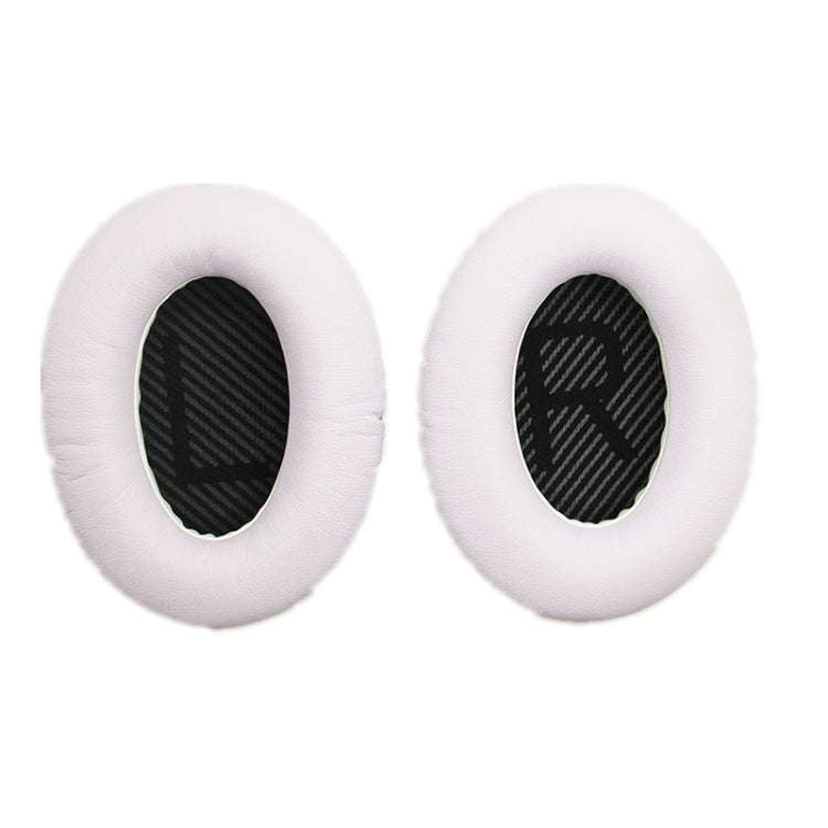 2 PCS Headset Sponge Cover For BOSE QC15 / QC3 / QC2 / QC25 / AE2 / AE2i(White  + Black LR)