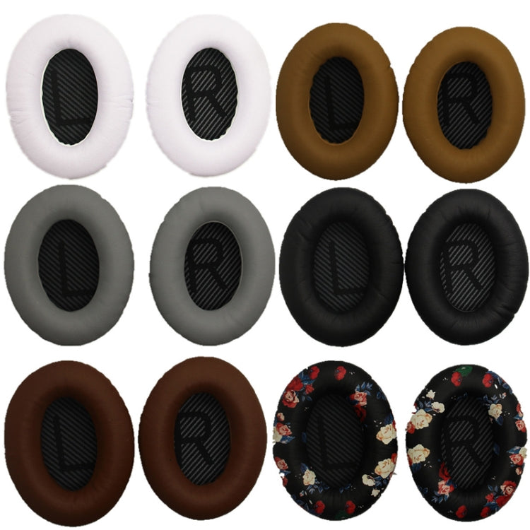 2 PCS Headset Sponge Cover For BOSE QC15 / QC3 / QC2 / QC25 / AE2 / AE2i(White  + Black LR)