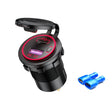 Car Motorcycle Ship Modified USB Charger Waterproof PD + QC3.0 Fast Charge, Model: Red Light With Terminal - DIY Modified Charger by PMC TechLife | Online Shopping South Africa | PMC TechLife