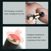 Mini Fascia Gun Small LCD Screen Muscle Massager(018 Red)
