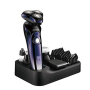 Sportsman SM-530 Electric Men Shaving Knife Multi-Function Base Charging Digital Water Washing Razor, Specification: US Plug(Purple)