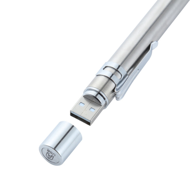 Flashlight Pupil Pen Light Yellow White Dual Light Source Dental Light LED Stainless Steel Morning Inspection Light(Silver)