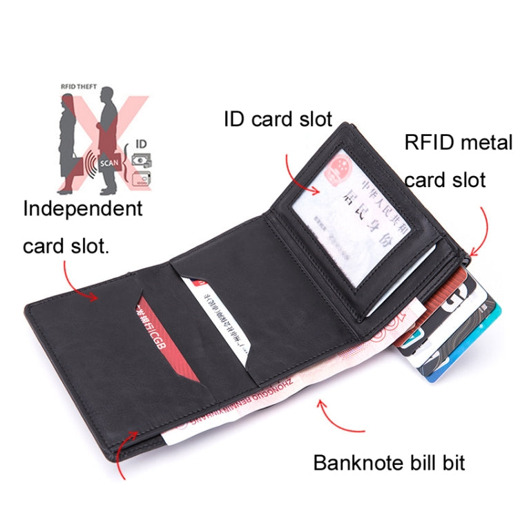 RFID Anti-Theft Aluminum Alloy Card Case(Mad Horse Black)