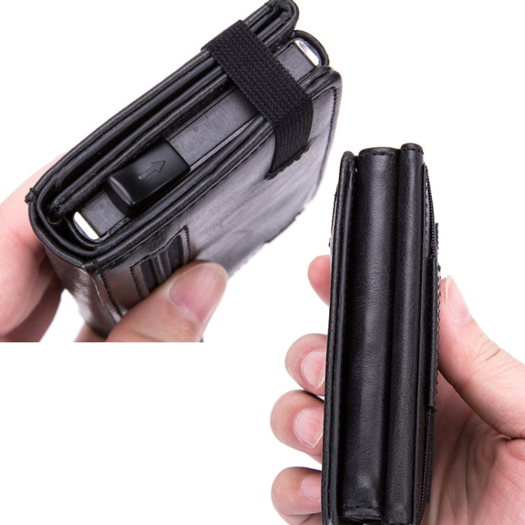RFID Anti-Theft Aluminum Alloy Card Case(Mad Horse Blue)