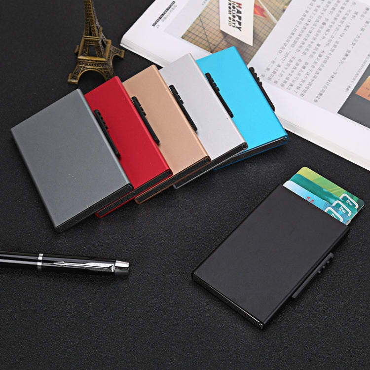 RFID Anti-Theft And Anti-Magnetic Aluminum Alloy Credit Card Case(Black)