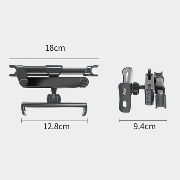 Car Seat Telescopic Bracket Car Rear Pillow Mobile Phone Bracket, Colour: 06 Upgrade Version Black