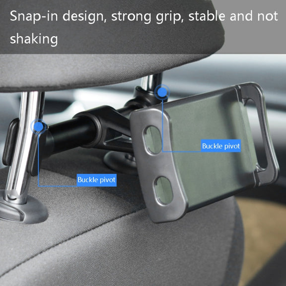 Car Seat Telescopic Bracket Car Rear Pillow Mobile Phone Bracket, Colour: 06 Upgrade Version Black