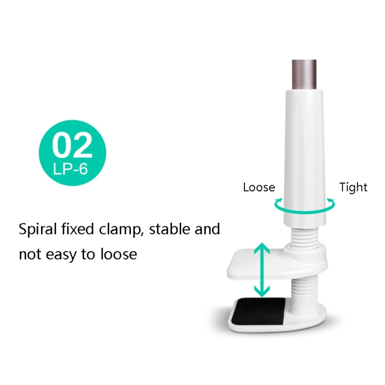 LP-6 Tablet Mobile Phone Lazy Bracket Detachable Bed Bracket, Style: Three-stage (Golden)