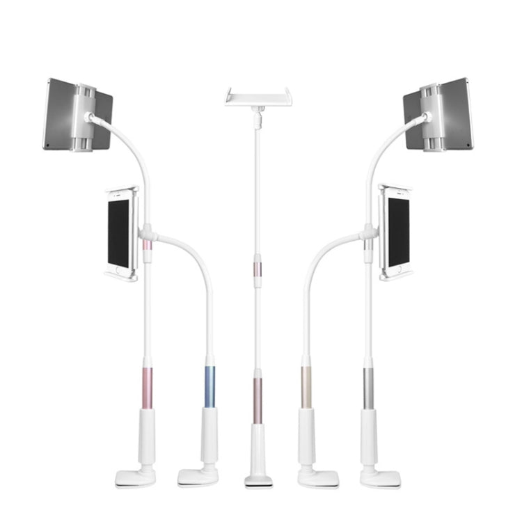 LP-6 Tablet Mobile Phone Lazy Bracket Detachable Bed Bracket, Style: Three-stage (Titanium Gray)