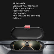 Car Glasses Case Multi-Function Automobile Inner Visor Storage Card(White)