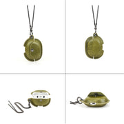 CONTACTS FAMILY CF1123B for Huawei FreeBuds Pro Leather Protective Case with Necklace Lanyard(Green)