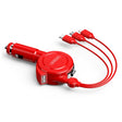 Oatsbasf 3 in 1 Multifunctional Car Charger Data Cable, Colour: 1M（Red） - free shipping - PMC TechLife - Order now!