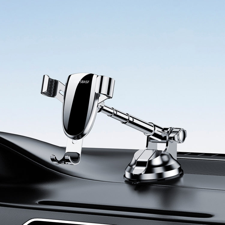 OATSBASF 03513 Phone Car Magnetic Telescopic Bracket Suction Cup Type Navigation Mobile Phone Bracket(Graphite Black)