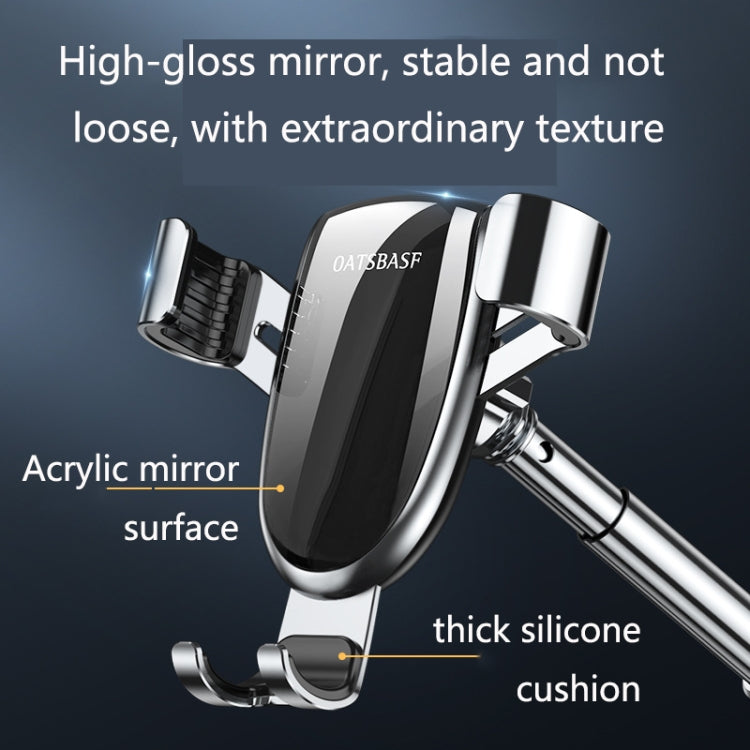 OATSBASF 03513 Phone Car Magnetic Telescopic Bracket Suction Cup Type Navigation Mobile Phone Bracket(Graphite Black)