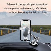 OATSBASF 03513 Phone Car Magnetic Telescopic Bracket Suction Cup Type Navigation Mobile Phone Bracket(Graphite Black)