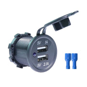 KWG-P1 Car Motorcycle Ship Modified USB Charger 5V 3.1A With Blue LED Lamp Display Water-resistant And Dustproof Car Charger