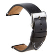 First Layer Retro Cowhide Frosted Leather Quick Release Universal Watch Band, Size��� 18mm(Black)