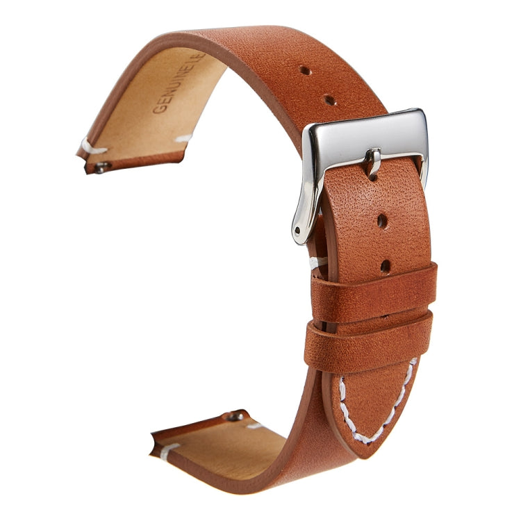 First Layer Retro Cowhide Frosted Leather Quick Release Universal Watch Band, Size��� 18mm(Light Brown)