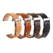 First Layer Retro Cowhide Frosted Leather Quick Release Universal Watch Band, Size��� 18mm(Deep Brown)