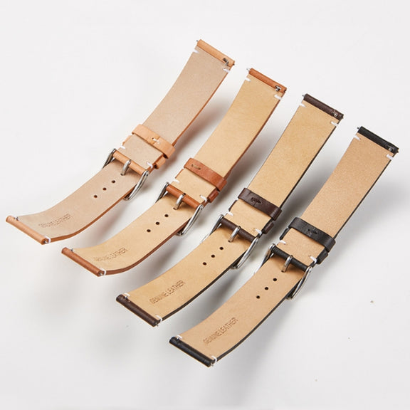 First Layer Retro Cowhide Frosted Leather Quick Release Universal Watch Band, Size��� 18mm(Deep Brown)