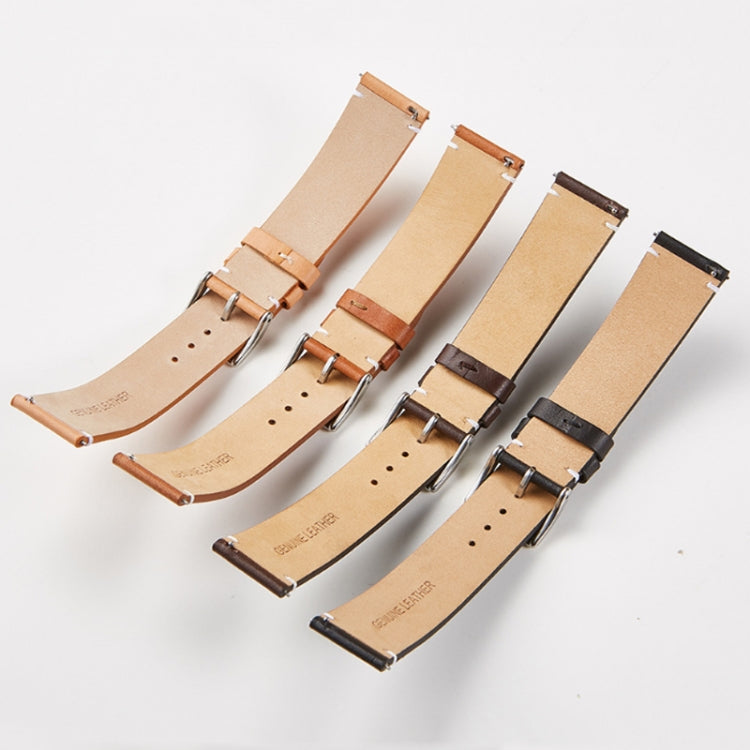 First Layer Retro Cowhide Frosted Leather Quick Release Universal Watch Band, Size��� 18mm(Khaki)