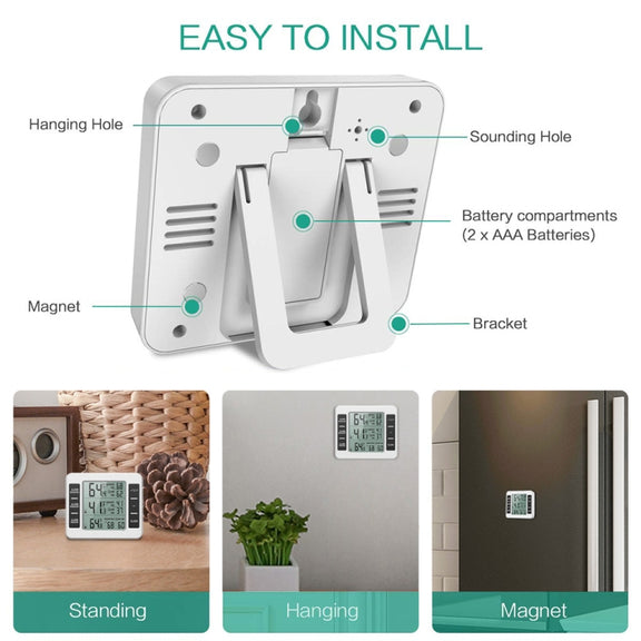 SN010 Wireless Indoor Outdoor High-Precision Thermometer Electronic Refrigerator Thermometers(One to One)