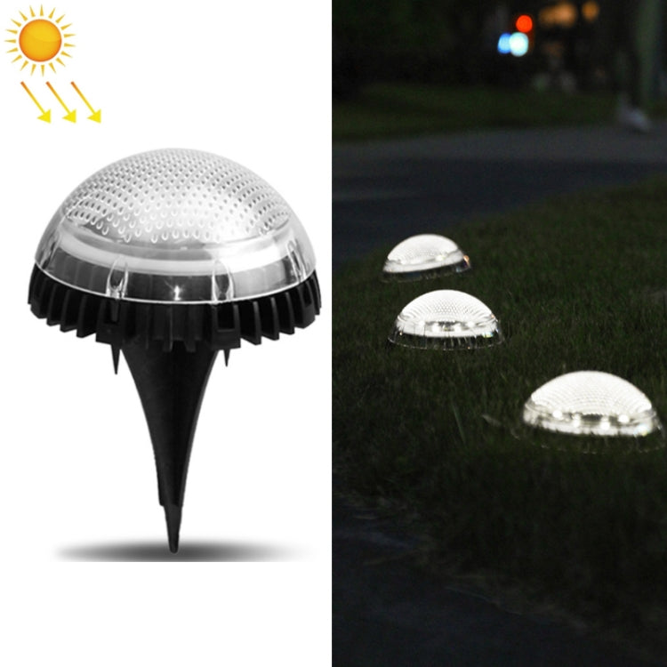 8 LEDs Solar Circular Underground Light Outdoor Water-resistant Lawn Stair Light, Light Color: White Light