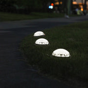 8 LEDs Solar Circular Underground Light Outdoor Water-resistant Lawn Stair Light, Light Color: White Light