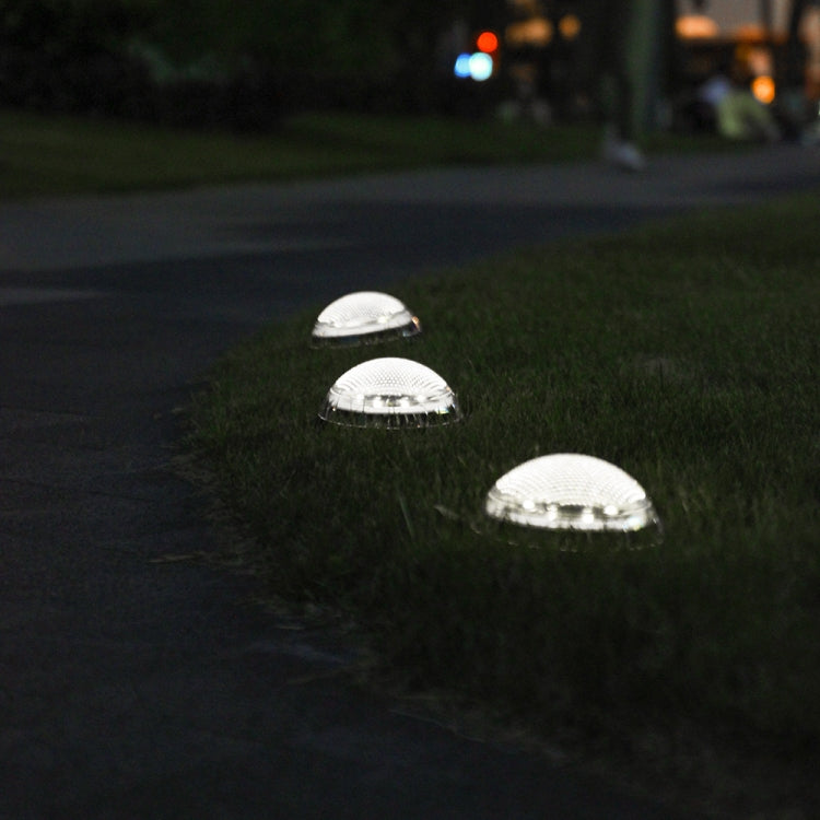 8 LEDs Solar Circular Underground Light Outdoor Water-resistant Lawn Stair Light, Light Color: White Light