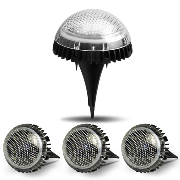 8 LEDs Solar Circular Underground Light Outdoor Water-resistant Lawn Stair Light, Light Color: White Light
