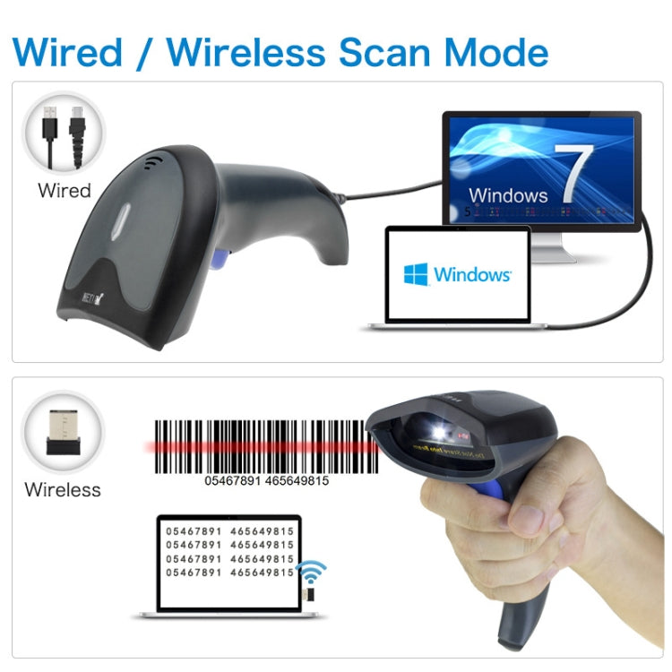 NETUM High-Precision Barcode QR Code Wireless Bluetooth Scanner, Model: Bluetooth + 2.4G + Wired
