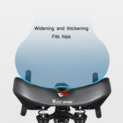 WEST BIKING Bicycle Riding Big Butt Comfortable Saddle(Black Groove)