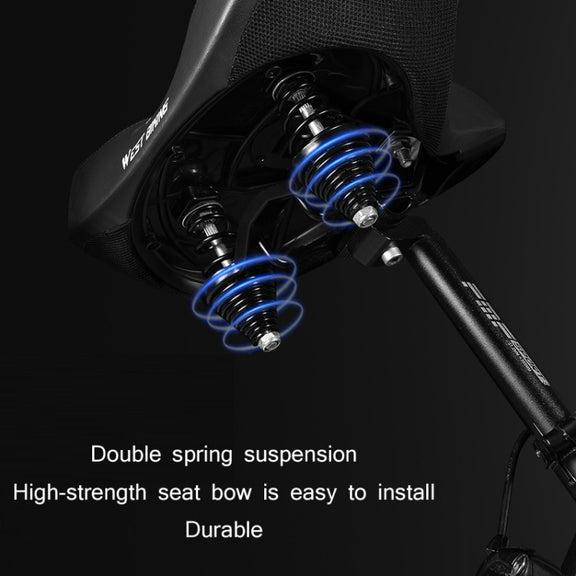 WEST BIKING Bicycle Riding Big Butt Comfortable Saddle(Black Groove)