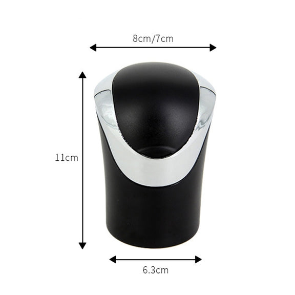 N10 Mini Car Loaded Ashtray With Lamp And Cover Car Supplies(Silver)