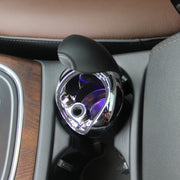 N10 Mini Car Loaded Ashtray With Lamp And Cover Car Supplies(Silver)