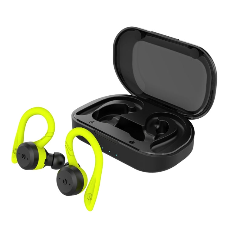 BE1032 Ear-mounted Water-resistant Sports TWS Wireless Bluetooth Earphone(Fluorescent Green)