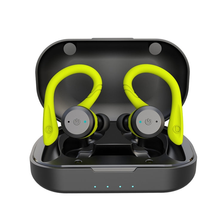 BE1032 Ear-mounted Water-resistant Sports TWS Wireless Bluetooth Earphone(Fluorescent Green)