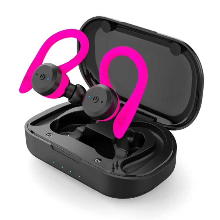 BE1032 Ear-mounted Water-resistant Sports TWS Wireless Bluetooth Earphone(Rose Red)