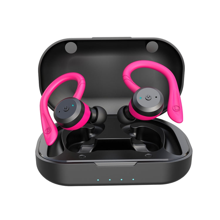 BE1032 Ear-mounted Water-resistant Sports TWS Wireless Bluetooth Earphone(Rose Red)