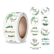 2 Rolls Thank You Floral Sticker Wedding Gift Decoration Label, Size: 2.5cm / 1inch(A-297)