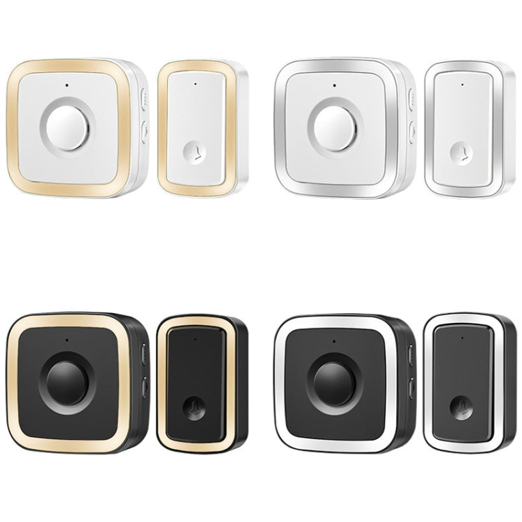 CACAZI A58 1 For 1 Smart Wireless Doorbell without Battery, Plug:UK Plug(Black Silver)