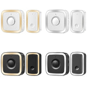 CACAZI A58 1 For 1 Smart Wireless Doorbell without Battery, Plug:UK Plug(Black Silver)