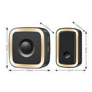 CACAZI A58 1 For 1 Smart Wireless Doorbell without Battery, Plug:UK Plug(Black Silver)
