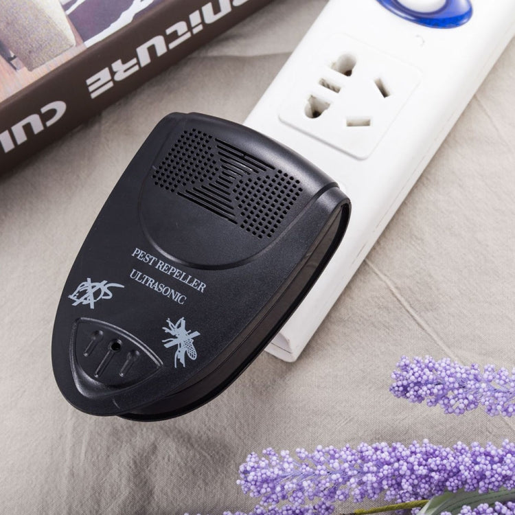 LI-3110 Ultrasonic Electronic Rat Repeller Household Smart Insect Repellent, Style: US Plug(Black)