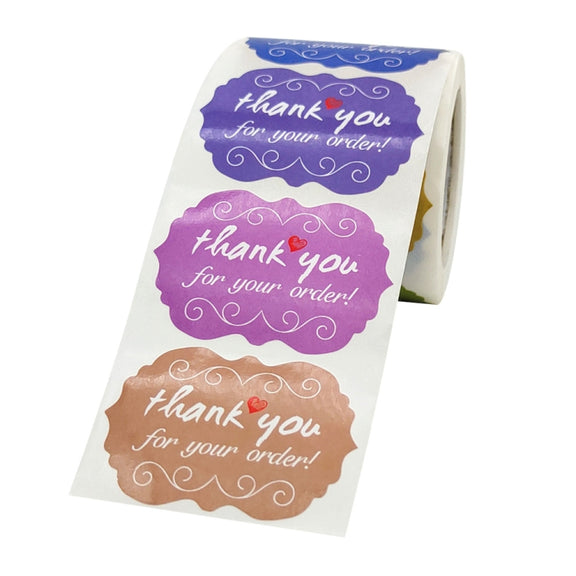Thank You Sticker Seal Sticker Cake Decoration Label, Size: 50x35mm(K-112)