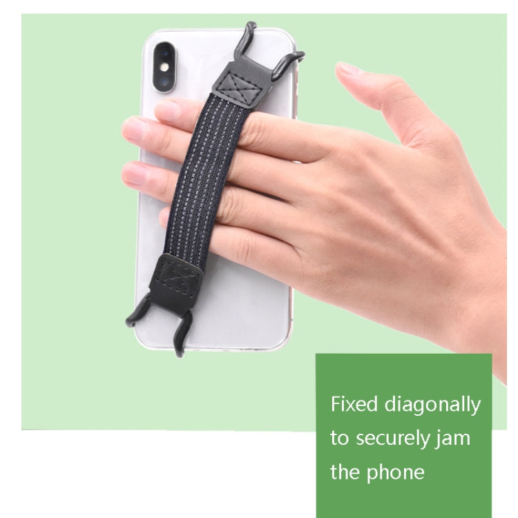 5 PCS Mobile Phone Back Strapping Bracket Lazy Phone And Tablet Back Stick Bracket, Style: 2 x 20cm (Black)